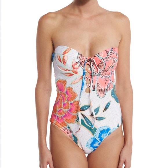 NEW Mara Hoffman Arcadia Floral Convertible One-Piece Swimsuit – Size S - Picture 4 of 7